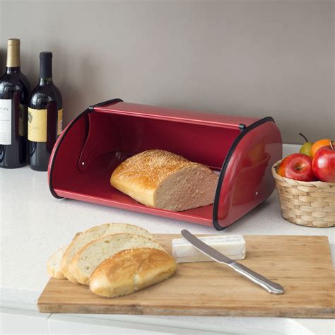 home it steel bread box|bread box with lid.